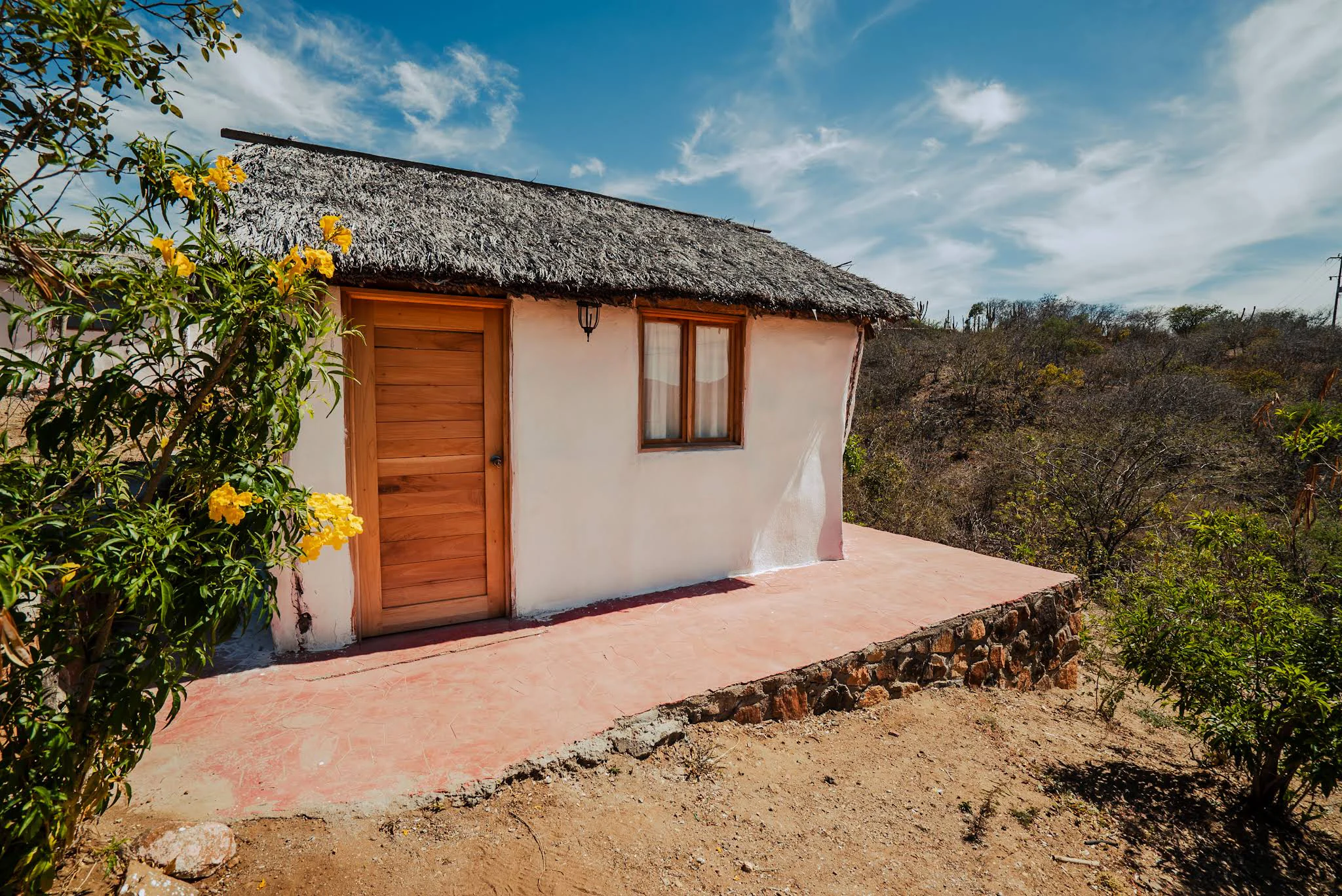 Cabaña tradicional de Finca El Mezquital en El Triunfo
